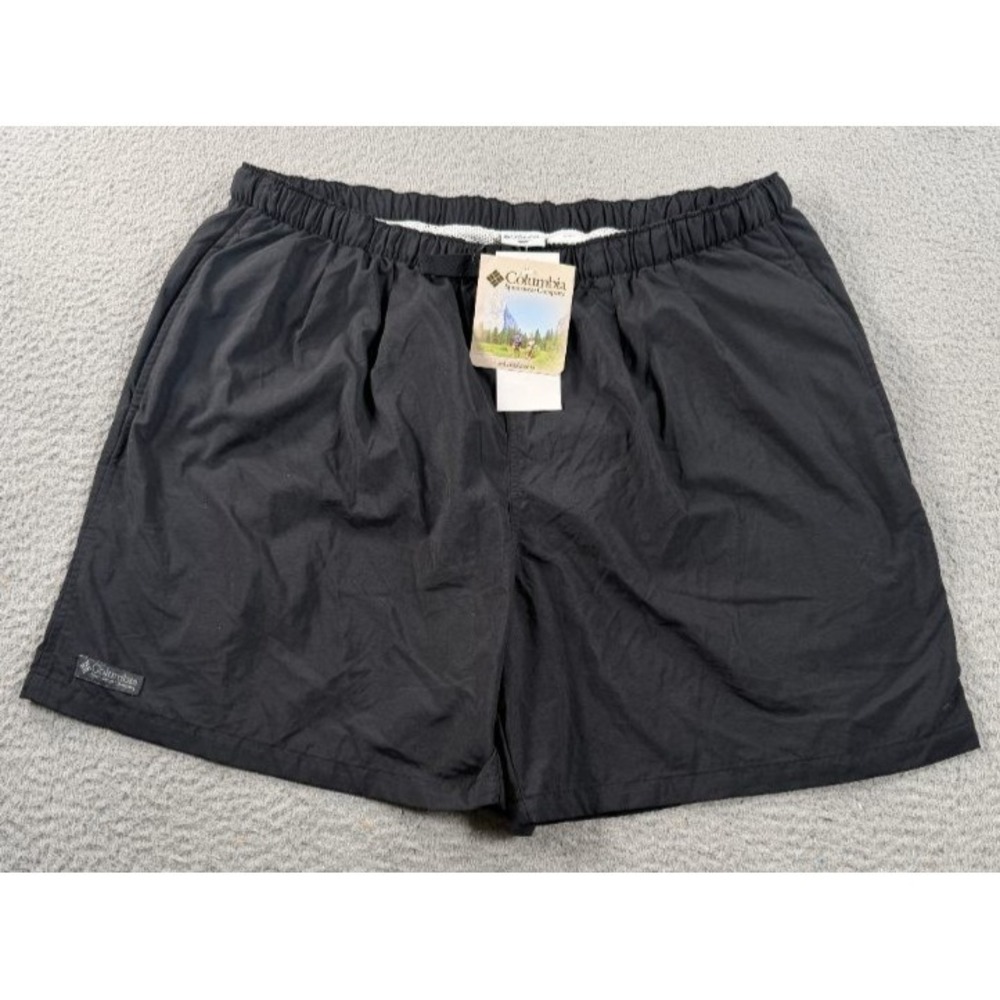 Columbia Whidbey Water Trunk Shorts Mens XL Black Nylon Swim Trunks NWT